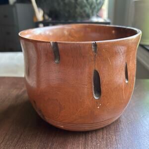 Antique Madrone Wood Bowl Hand Turned Decorative Bowl
